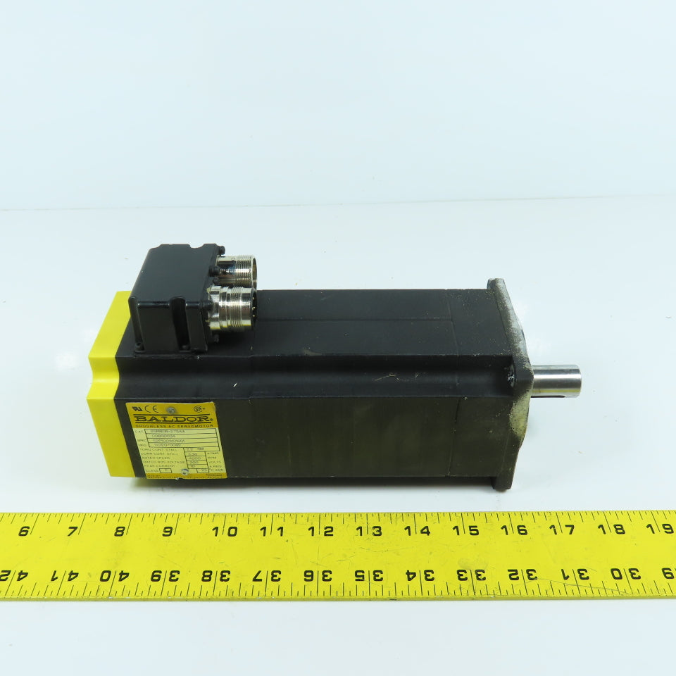 Baldor BSM80B-175AA Brushless AC Servo Motor 4000RPM 300V 8A RMS (NEEDS BEARINGS