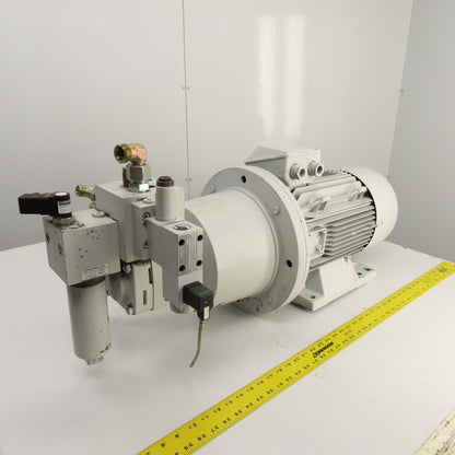Strippit LVD PPEB 120/10 Hydraulic Pump & Motor Unit W/ Voith Turbo IPV4-25171