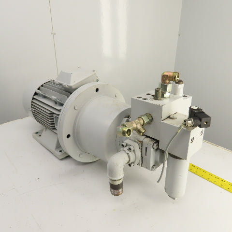 Strippit LVD PPEB 120/10 Hydraulic Pump & Motor Unit W/ Voith Turbo IPV4-25171