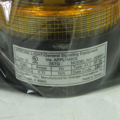 2ERP7 Amber Safety Strobe Light 12-80VDC 0.33A Type 4X