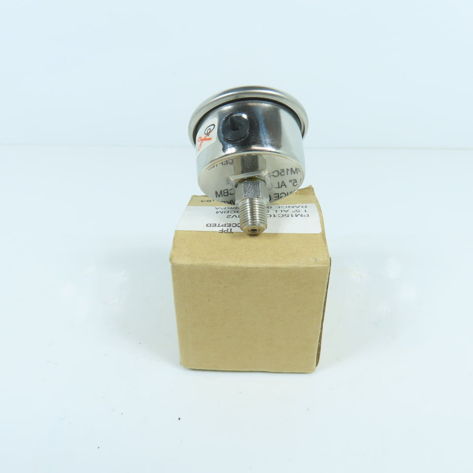 PM15C1C8L18BV2 1-1/2" Stainless Steel Pressure Gauge 0-100PSI 0-700KPA 1/8" CBM