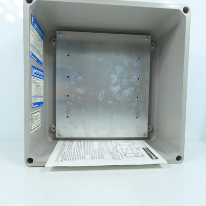Vynckier Type APO 11x11x5" Fiberglass Electrical Enclosure Backplate & Clear Top