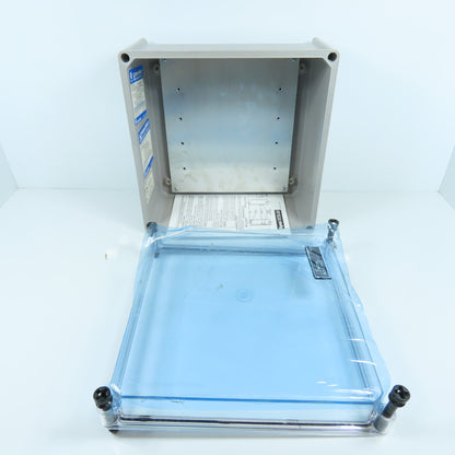 Vynckier Type APO 11x11x5" Fiberglass Electrical Enclosure Backplate & Clear Top