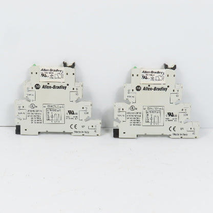 Allen Bradley 700-HLT1U* Ser A Terminal Block Relay W/ 700-TBR24 Lot Of 2