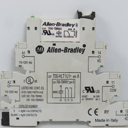 Allen Bradley 700-HLT1U1* Ser A Terminal Block Relay W/ 700-TBR60