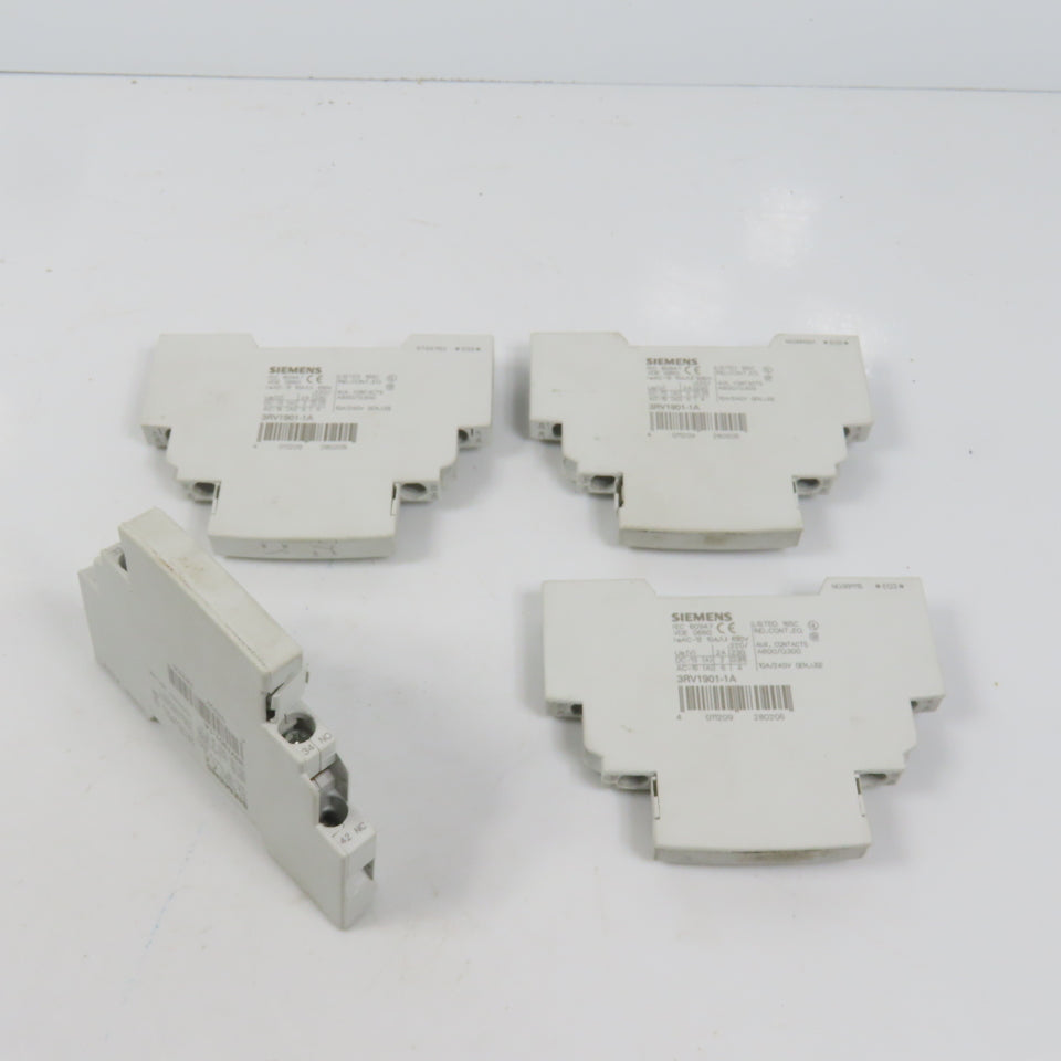 Siemens 3RV1901-1A Auxiliary Contact Block For 3RV1 Lot Of 4