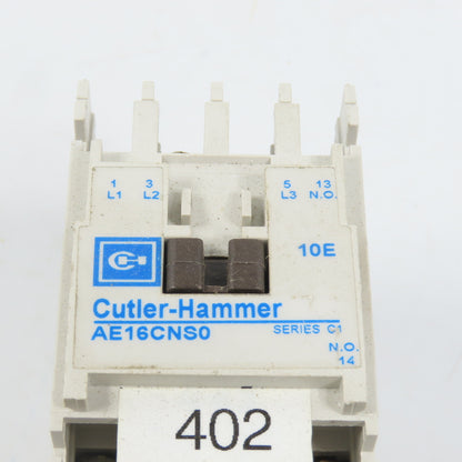 Cutler Hammer AE16CNS0 12A 600V 7.5HP Power Contactor 120V Coil C306DN3 Overload