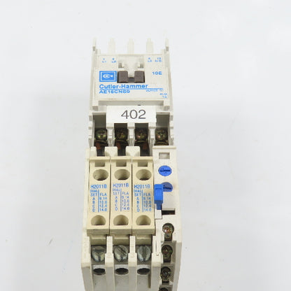 Cutler Hammer AE16CNS0 12A 600V 7.5HP Power Contactor 120V Coil C306DN3 Overload