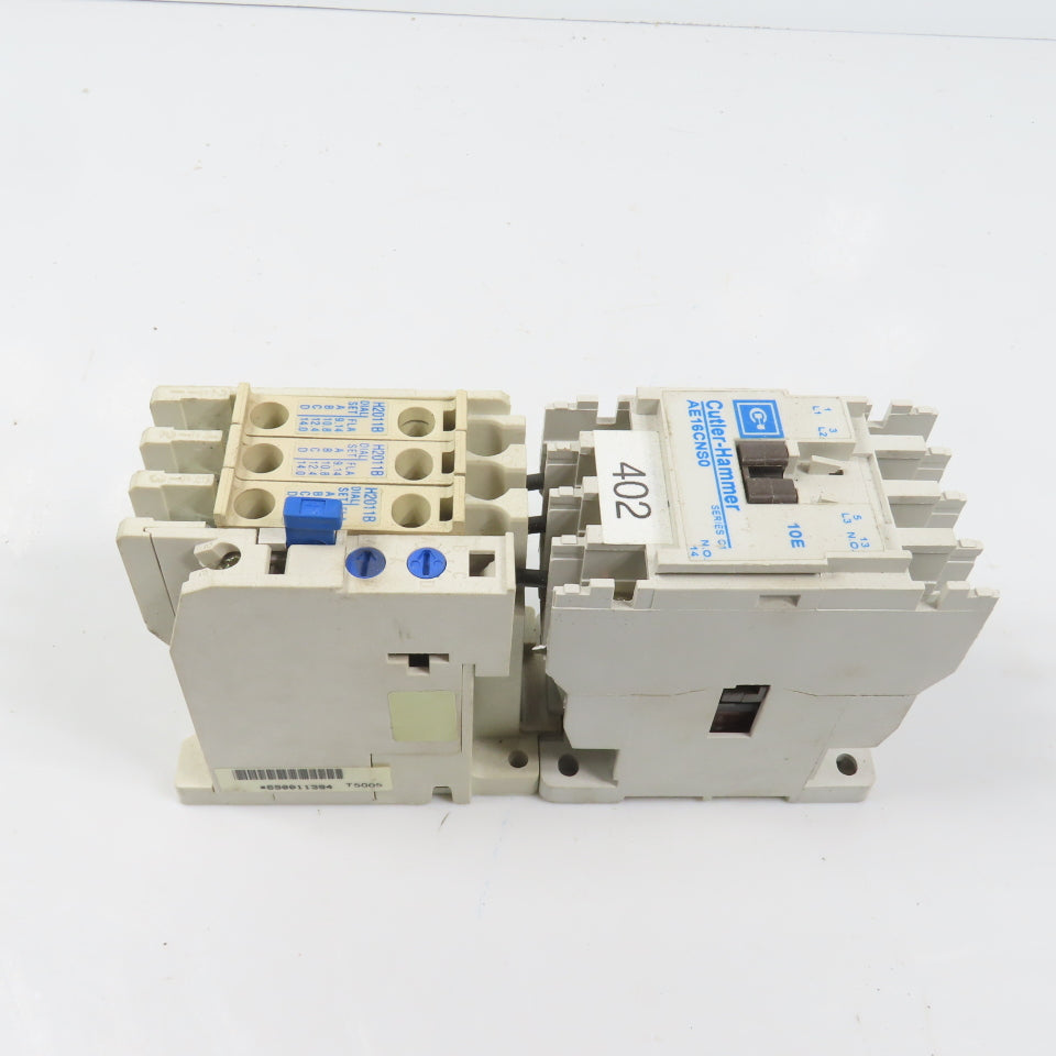 Cutler Hammer AE16CNS0 12A 600V 7.5HP Power Contactor 120V Coil C306DN3 Overload