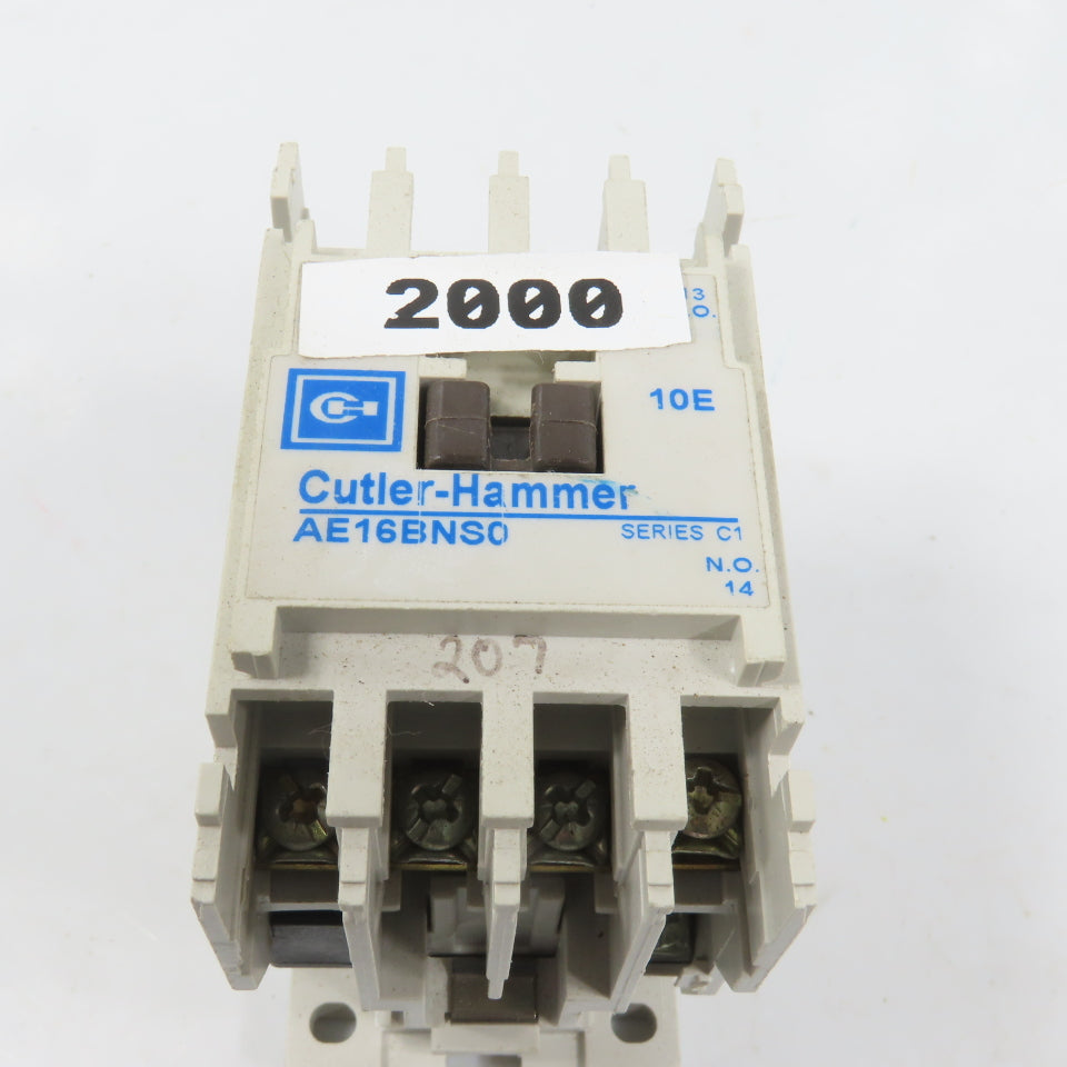 Cutler Hammer AE16BNS0 10A 600V 5HP Power Contactor 120V Coil