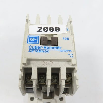 Cutler Hammer AE16BNS0 10A 600V 5HP Power Contactor 120V Coil