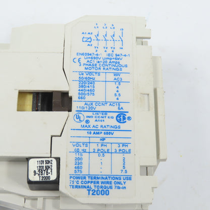Cutler Hammer AE16BNS0 10A 600V 5HP Power Contactor 120V Coil