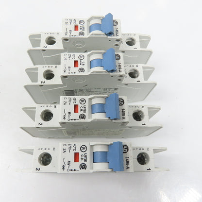 Allen Bradley 1489-A1C020 Ser A 2A Single 1 Pole Circuit Breaker Lot Of 4