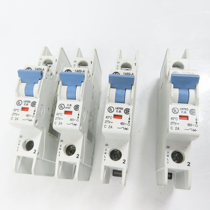 Allen Bradley 1489-A1C020 Ser A 2A Single 1 Pole Circuit Breaker Lot Of 4