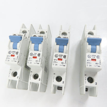 Allen Bradley 1489-A1C020 Ser A 2A Single 1 Pole Circuit Breaker Lot Of 4