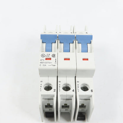 Allen Bradley 1489-A3C150 Ser A 15A Three 3 Pole Circuit Breaker 480/277V