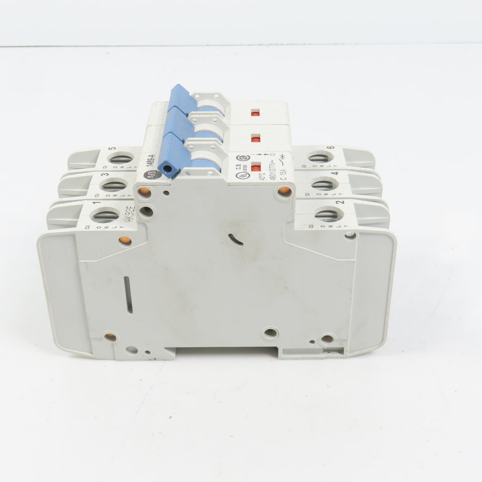 Allen Bradley 1489-A3C150 Ser A 15A Three 3 Pole Circuit Breaker 480/277V