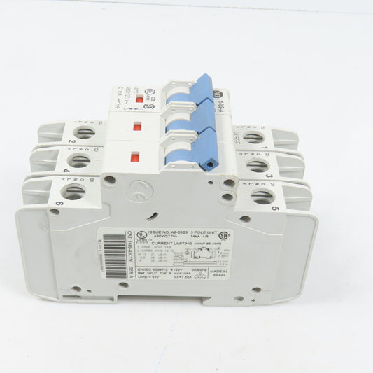 Allen Bradley 1489-A3C150 Ser A 15A Three 3 Pole Circuit Breaker 480/277V