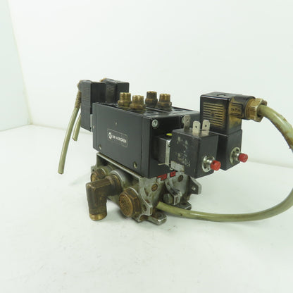 Norgren M/20152/6123 2 Solenoid Valve 10Bar 24VDC Coil W/ Manifold Block