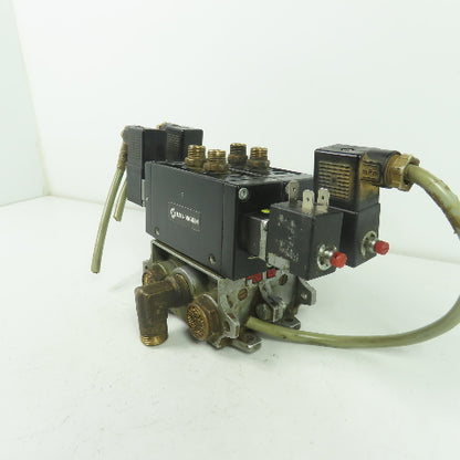 Norgren M/20152/6123 2 Solenoid Valve 10Bar 24VDC Coil W/ Manifold Block