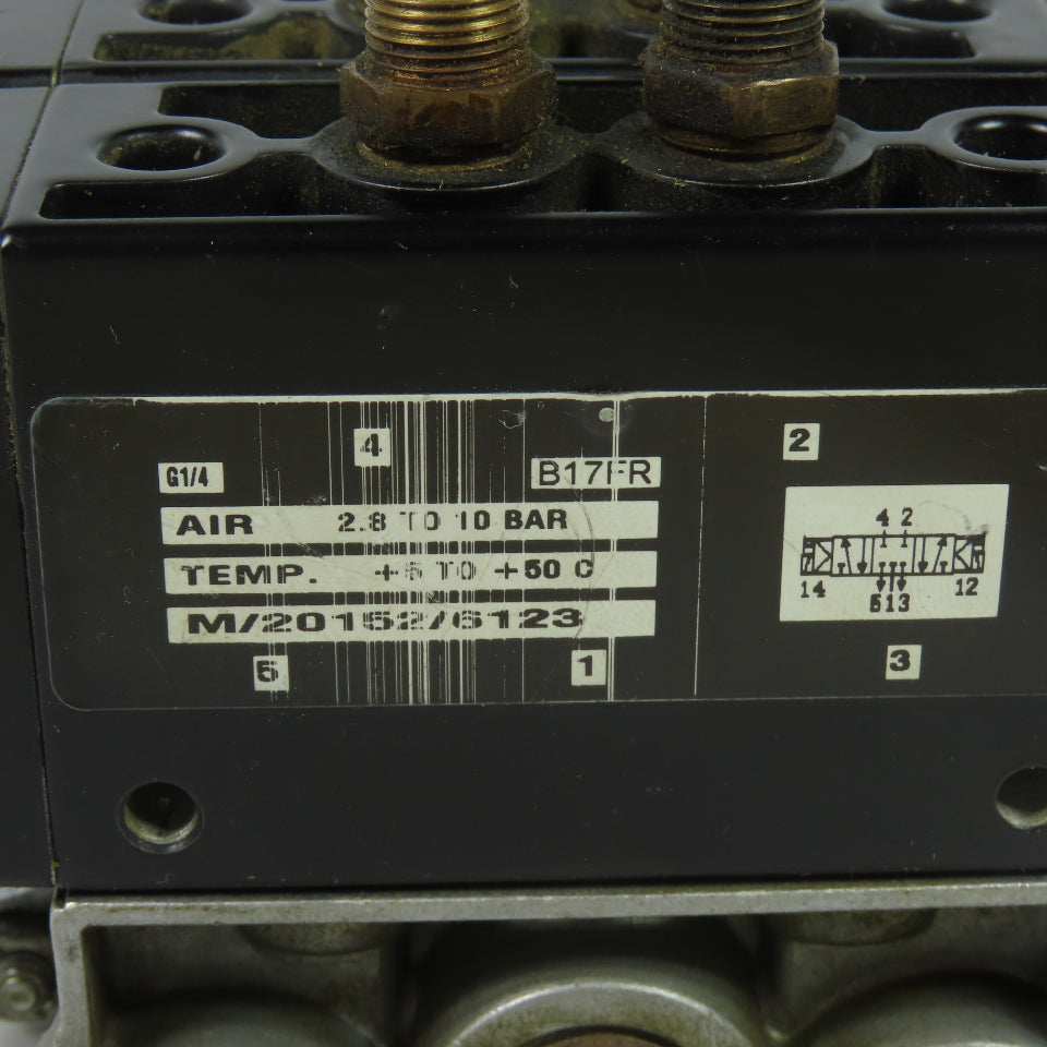 Norgren M/20152/6123 2 Solenoid Valve 10Bar 24VDC Coil W/ Manifold Block