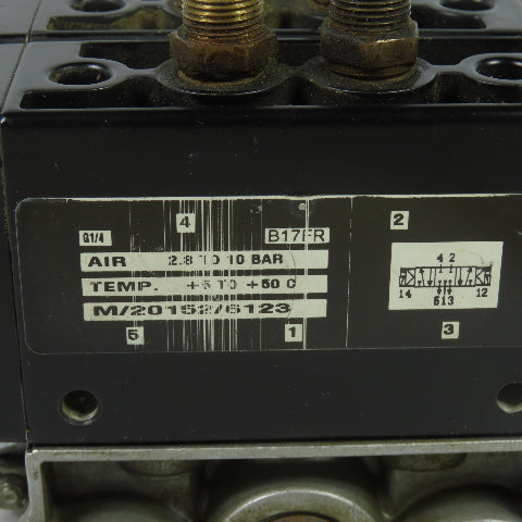 Norgren M/20152/6123 2 Solenoid Valve 10Bar 24VDC Coil W/ Manifold Block