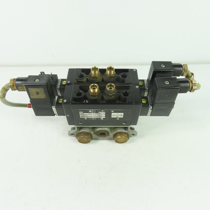 Norgren M/20152/6123 2 Solenoid Valve 10Bar 24VDC Coil W/ Manifold Block