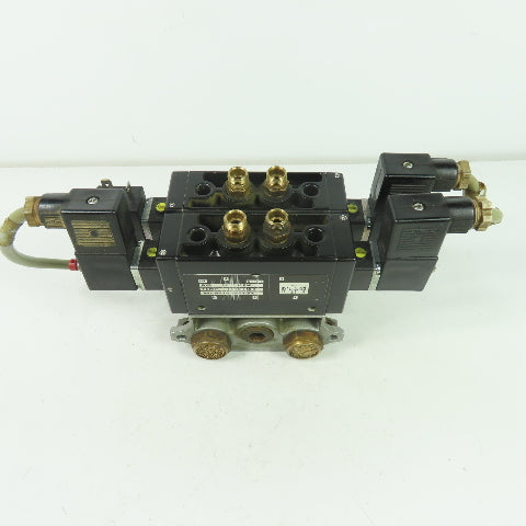 Norgren M/20152/6123 2 Solenoid Valve 10Bar 24VDC Coil W/ Manifold Block