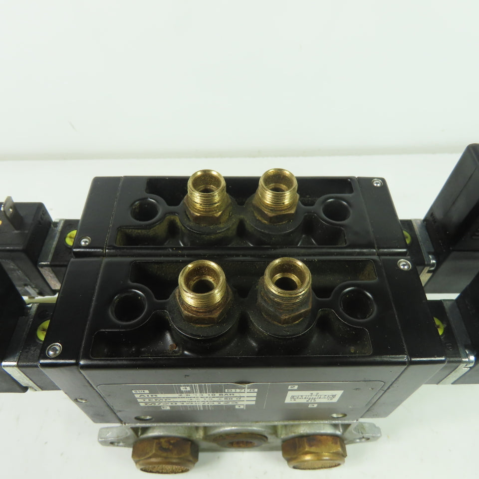 Norgren M/20152/6123 2 Solenoid Valve 10Bar 24VDC Coil W/ Manifold Block