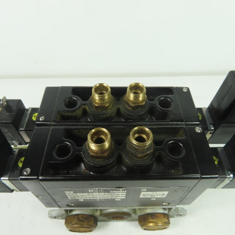 Norgren M/20152/6123 2 Solenoid Valve 10Bar 24VDC Coil W/ Manifold Block
