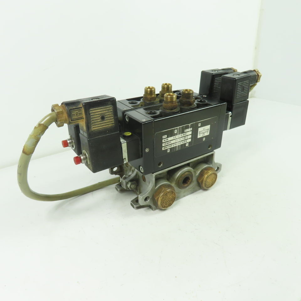 Norgren M/20152/6123 2 Solenoid Valve 10Bar 24VDC Coil W/ Manifold Block