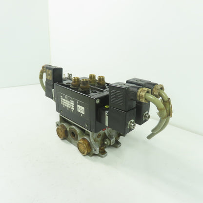 Norgren M/20152/6123 2 Solenoid Valve 10Bar 24VDC Coil W/ Manifold Block