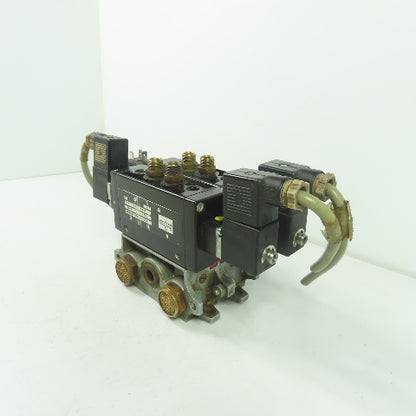 Norgren M/20152/6123 2 Solenoid Valve 10Bar 24VDC Coil W/ Manifold Block