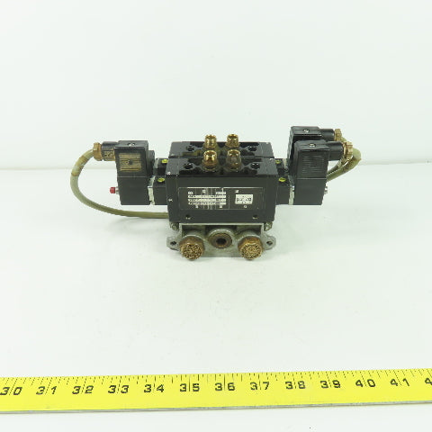 Norgren M/20152/6123 2 Solenoid Valve 10Bar 24VDC Coil W/ Manifold Block