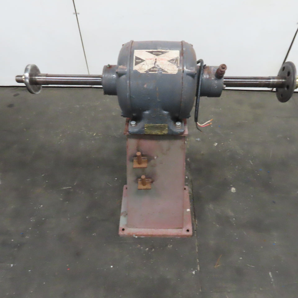 Chas. F L'Hommedieu & Sons No. 118 3Hp 440V Pedestal Buffer 3400RPM 1-1/4" Arbor