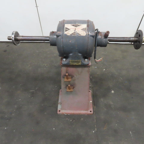 Chas. F L'Hommedieu & Sons No. 118 3Hp 440V Pedestal Buffer 3400RPM 1-1/4" Arbor