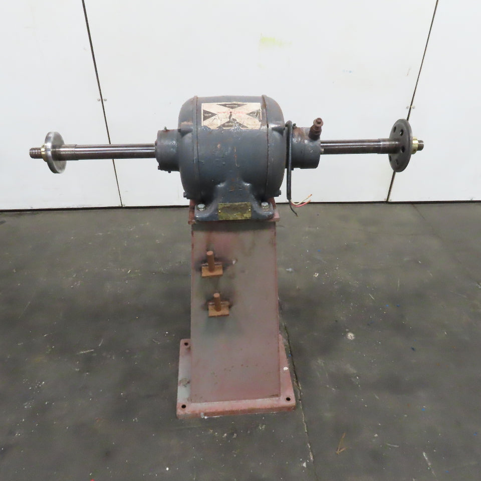 Chas. F L'Hommedieu & Sons No. 118 3Hp 440V Pedestal Buffer 3400RPM 1-1/4" Arbor