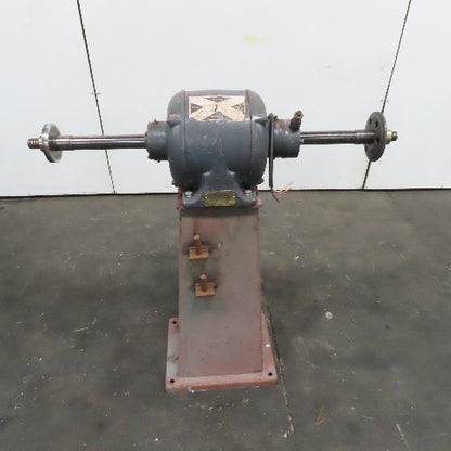 Chas. F L'Hommedieu & Sons No. 118 3Hp 440V Pedestal Buffer 3400RPM 1-1/4" Arbor