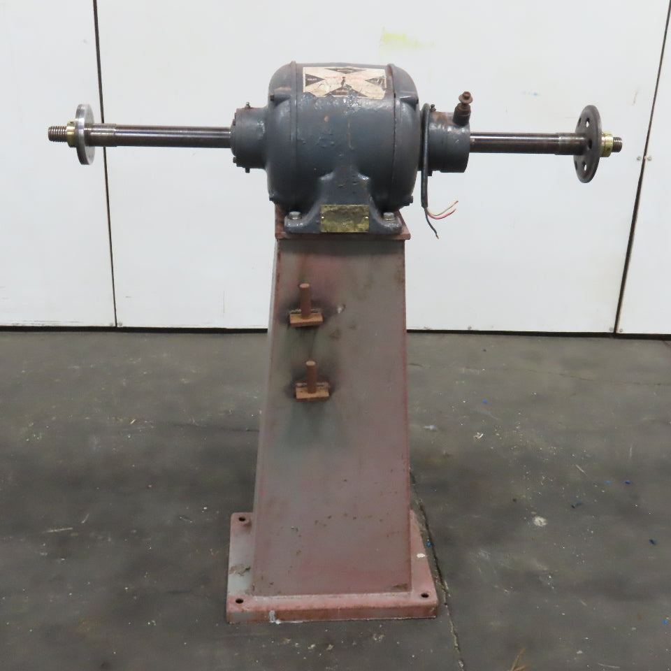 Chas. F L'Hommedieu & Sons No. 118 3Hp 440V Pedestal Buffer 3400RPM 1-1/4" Arbor