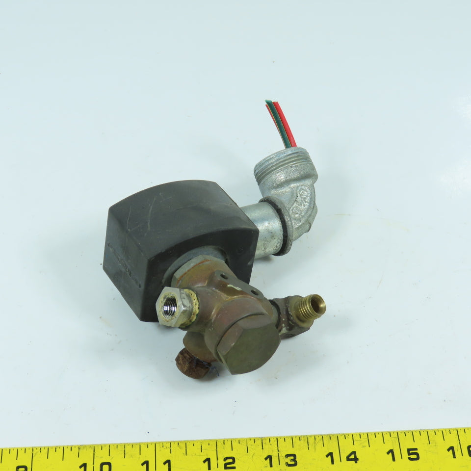 Asco EF8320G184 Red Hat II General Purpose Solenoid Brass Valve 1/4" 120V Coil