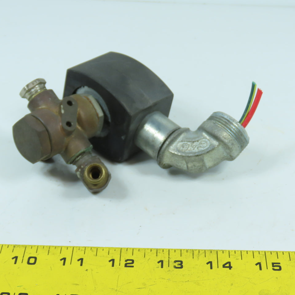 Asco EF8320G184 Red Hat II General Purpose Solenoid Brass Valve 1/4" 120V Coil