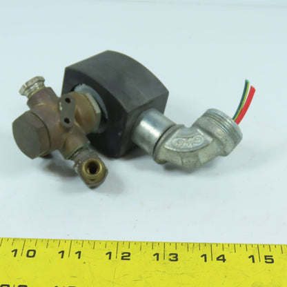 Asco EF8320G184 Red Hat II General Purpose Solenoid Brass Valve 1/4" 120V Coil