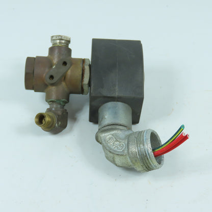 Asco EF8320G184 Red Hat II General Purpose Solenoid Brass Valve 1/4" 120V Coil
