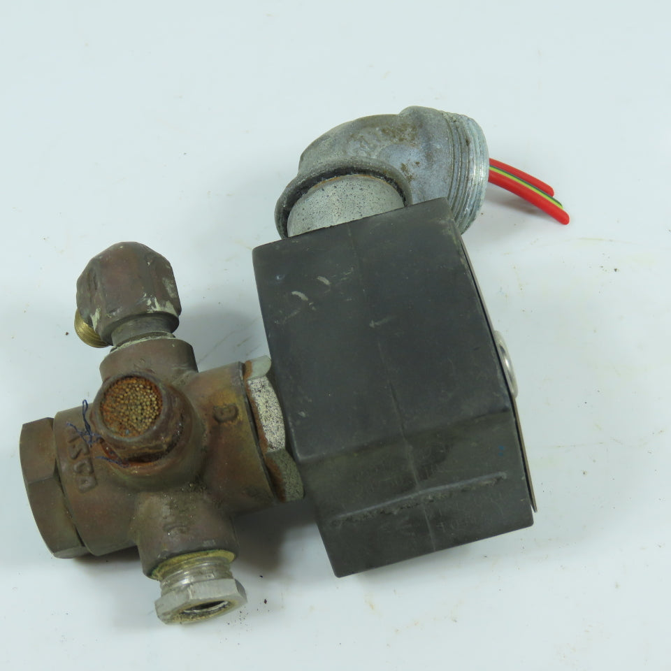 Asco EF8320G184 Red Hat II General Purpose Solenoid Brass Valve 1/4" 120V Coil
