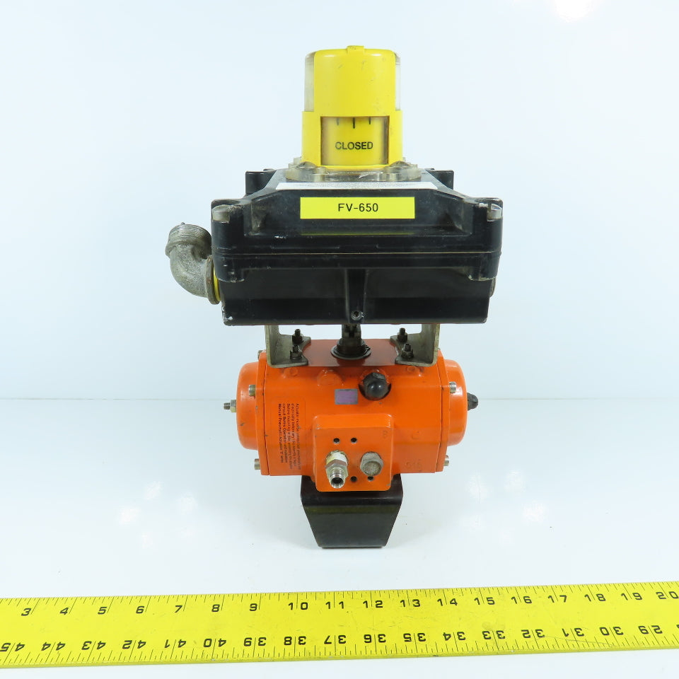 Bettis DS0040.B2A04K.14K0 Pneumatic Valve Actuator W/ Beacon Indicator