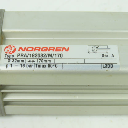 Norgren PRA/182032/M/170 Double Acting Pneumatic Cylinder 32mm Bore 170mm Stroke