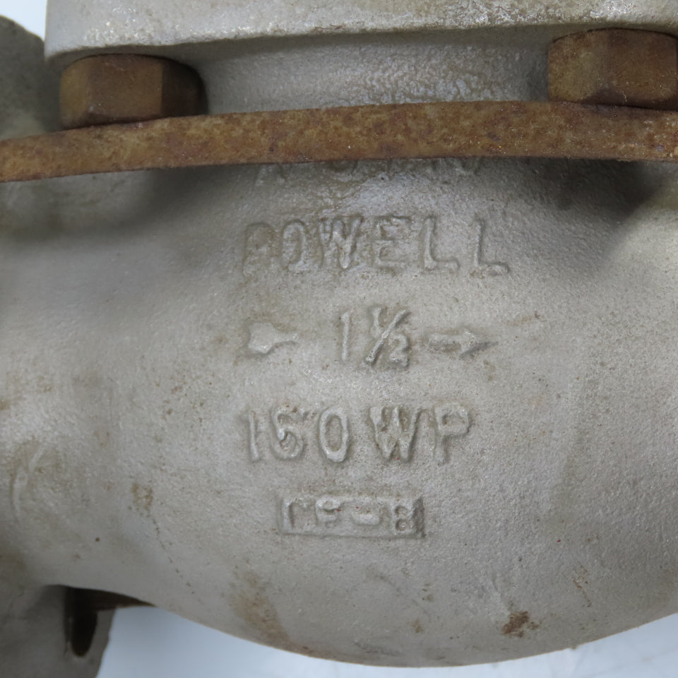 Powell A-5740 1-1/2" Flanged Stainless Steel Manual Plunge Valve 150WP