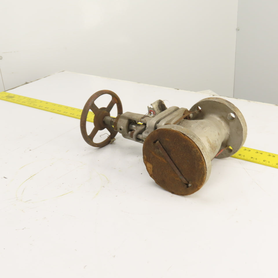Powell A-5740 1-1/2" Flanged Stainless Steel Manual Plunge Valve 150WP