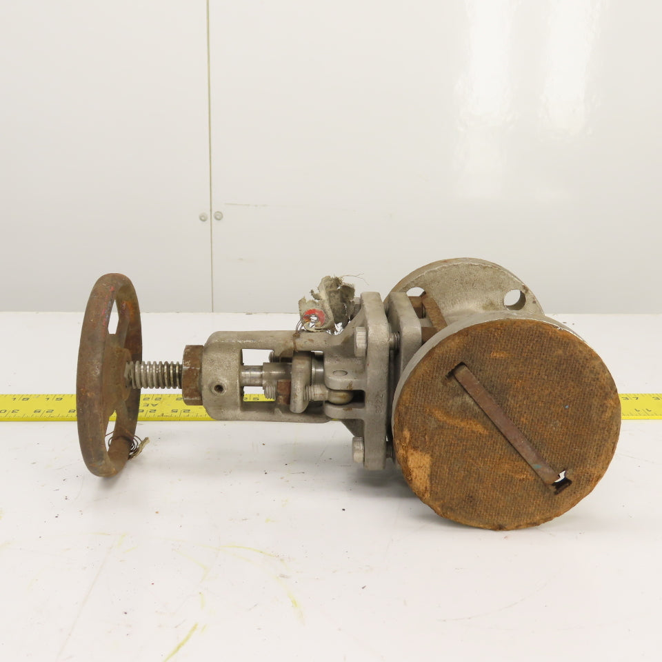 Powell A-5740 1-1/2" Flanged Stainless Steel Manual Plunge Valve 150WP