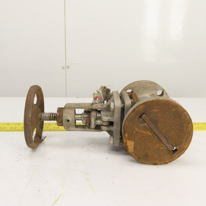 Powell A-5740 1-1/2" Flanged Stainless Steel Manual Plunge Valve 150WP